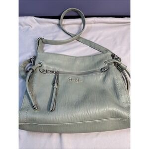 Jessica Simpson Mint Green Faux Leather Crossbody Shoulder Purse Bag